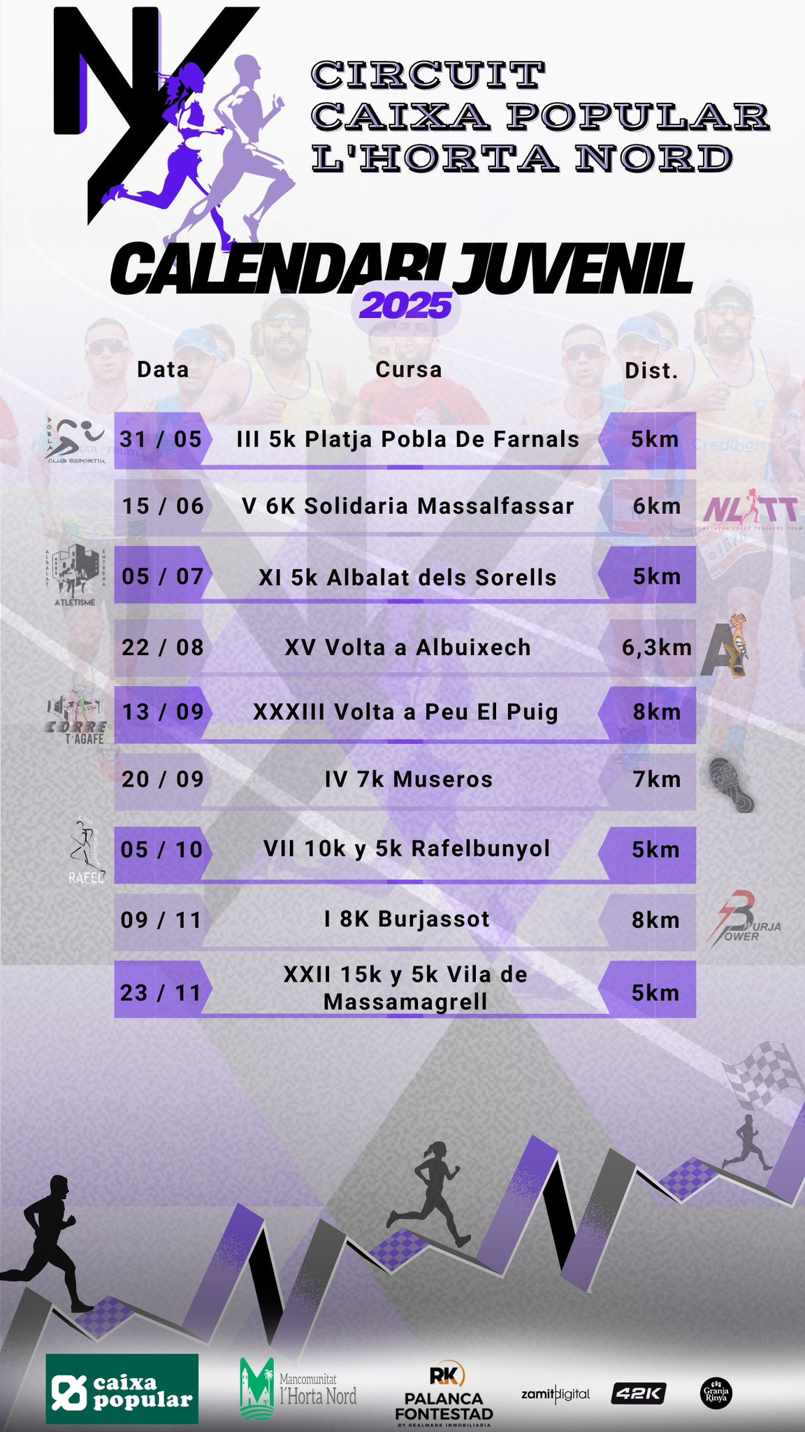 Calendari juvenil L'Horta Nord Circuit Caixa Popular L'Horta Nord
